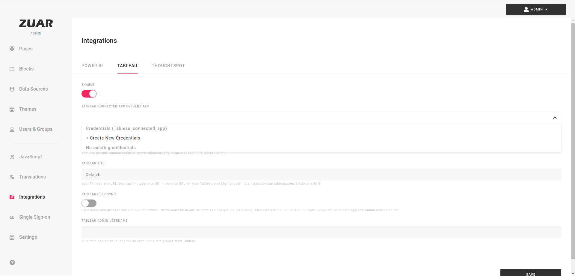 Thoughtspot Integration