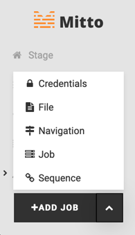 Mitto's Add button on the bottom of the left sidebar