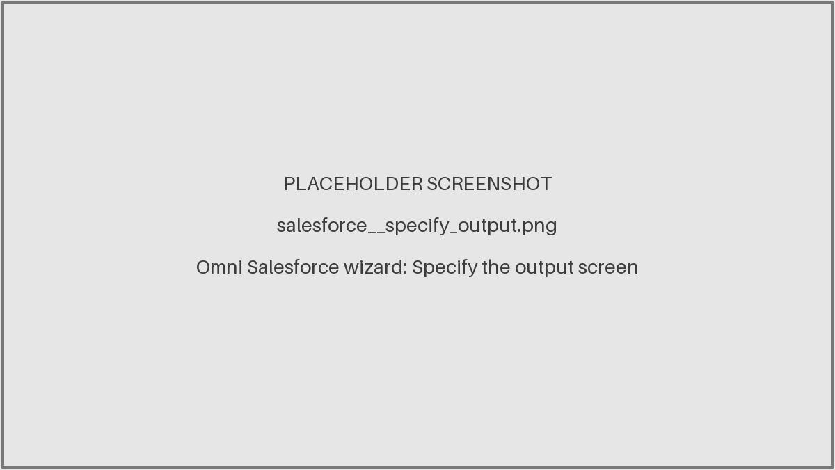 Specify the output screen