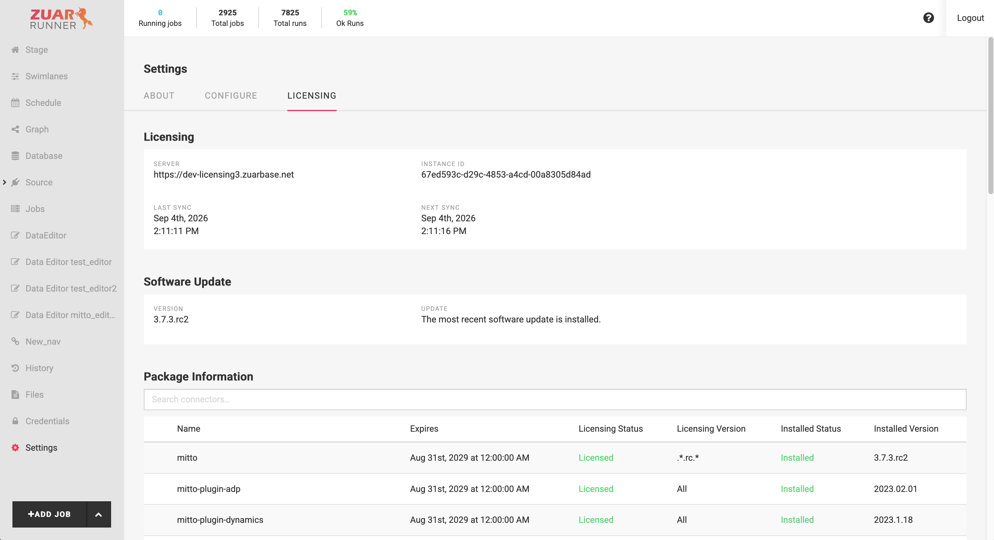 Licensing Page